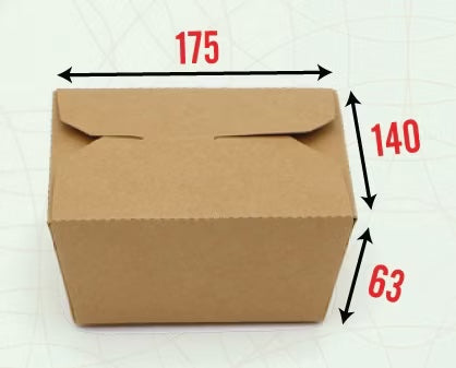 Feinkostbox 1-2 Fächer aus Braun Kraftpapier