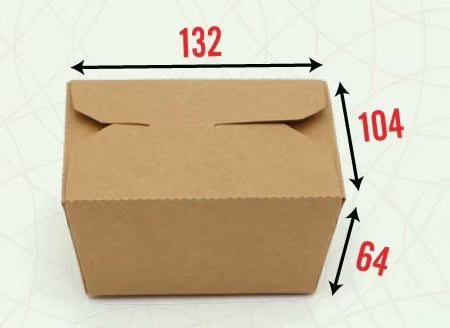 Feinkostbox 1-2 Fächer aus Braun Kraftpapier