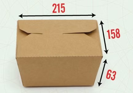 Feinkostbox 1-2 Fächer aus Braun Kraftpapier