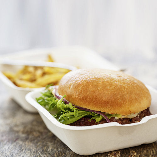 Burgerbox aus Zuckerrohr / ungeteilt / in 3 Größe