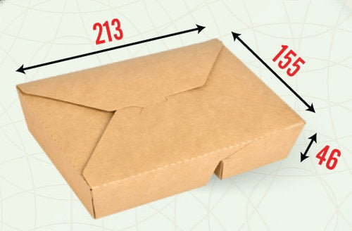 Feinkostbox 1-2 Fächer aus Braun Kraftpapier