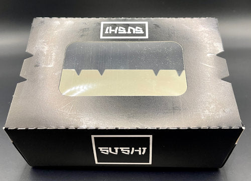 Schwarz Sushibox aus Pappe mit Sichtfenster / 6 Größe