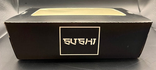 Schwarz Sushibox aus Pappe mit Sichtfenster / 6 Größe