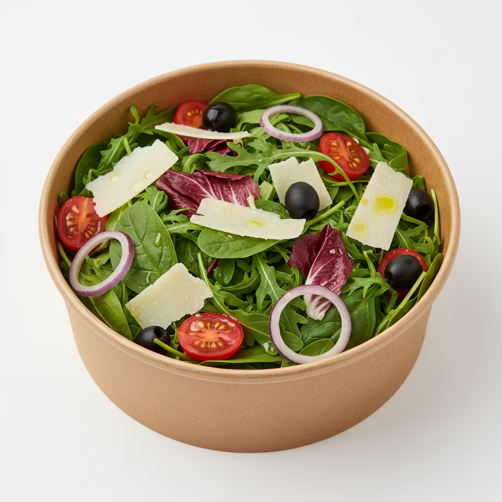 Schüssel / Bowl aus Kraftpapier ohne Deckel – 4 Füllmengen