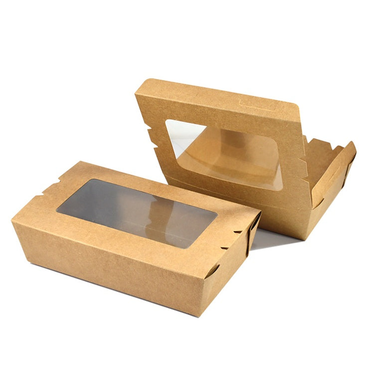 Durchsichtige Fenster Box aus Kraft in Braun oder Matt-Schwarz