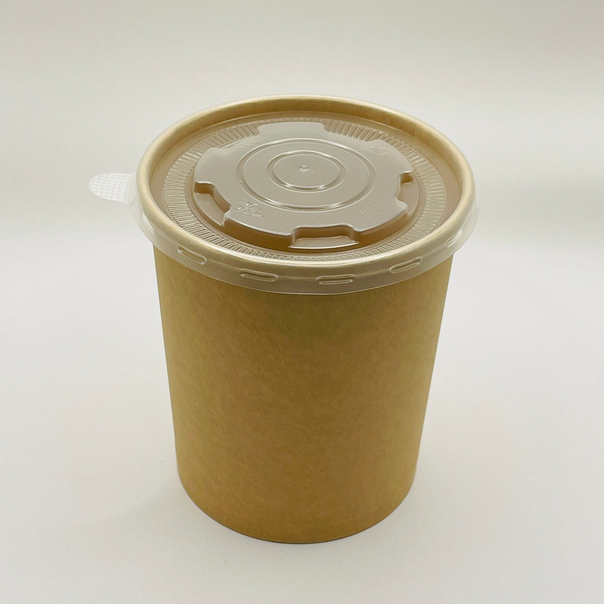 Suppenbecher aus Pappe mit transparentem Deckel – Ø115 - Ø136 mm, 6 Größen