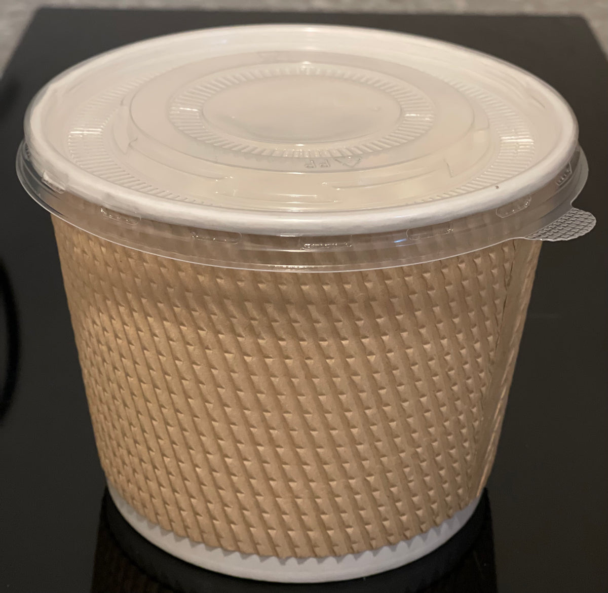Suppenbecher aus Pappe mit transparentem Deckel – Ø115 - Ø136 mm, 6 Größen